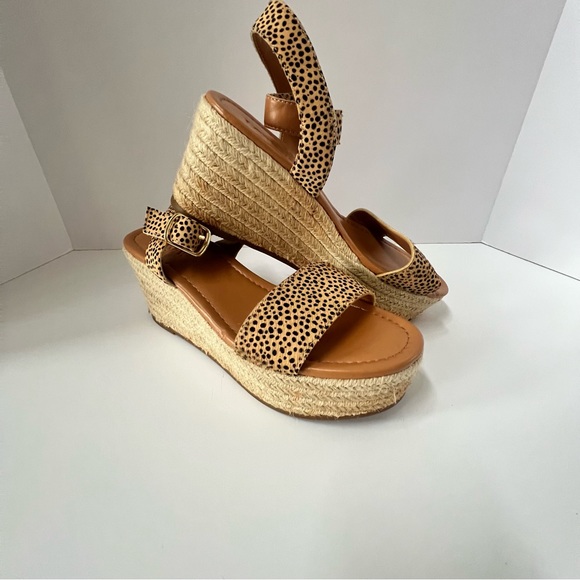 J. Crew Leopard Print Espadrille Size 7.5 - Picture 1 of 16